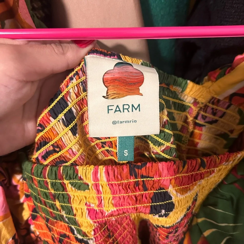 Farm Rio Vibrant Multicolor Ruffle Top - Picture 4 of 4
